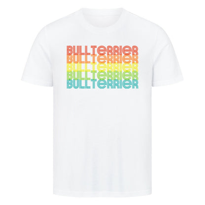 Premium T-Shirt "Bullterrier - RETRO" Weiß – hunde-shirt.de