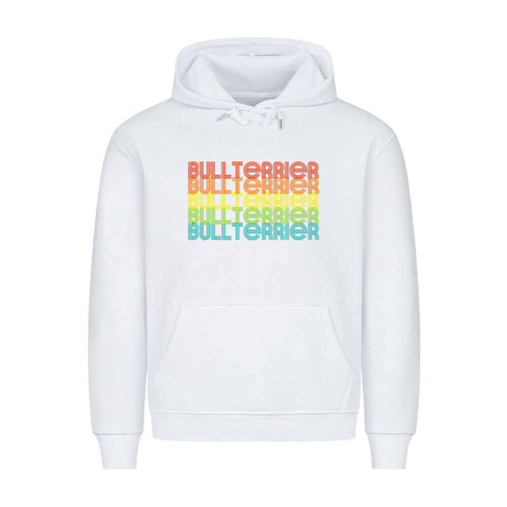Premium Hoodie "Bullterrier - RETRO" Weiß – hunde-shirt.de