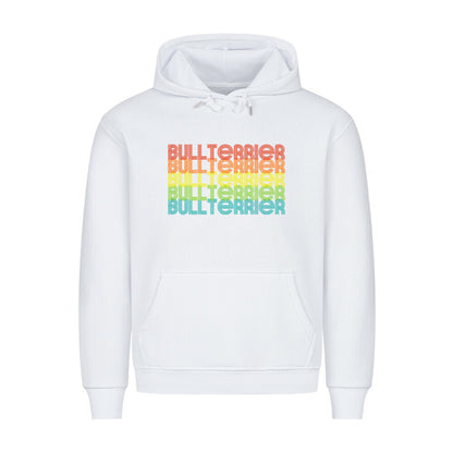 Premium Hoodie "Bullterrier - RETRO" Weiß – hunde-shirt.de