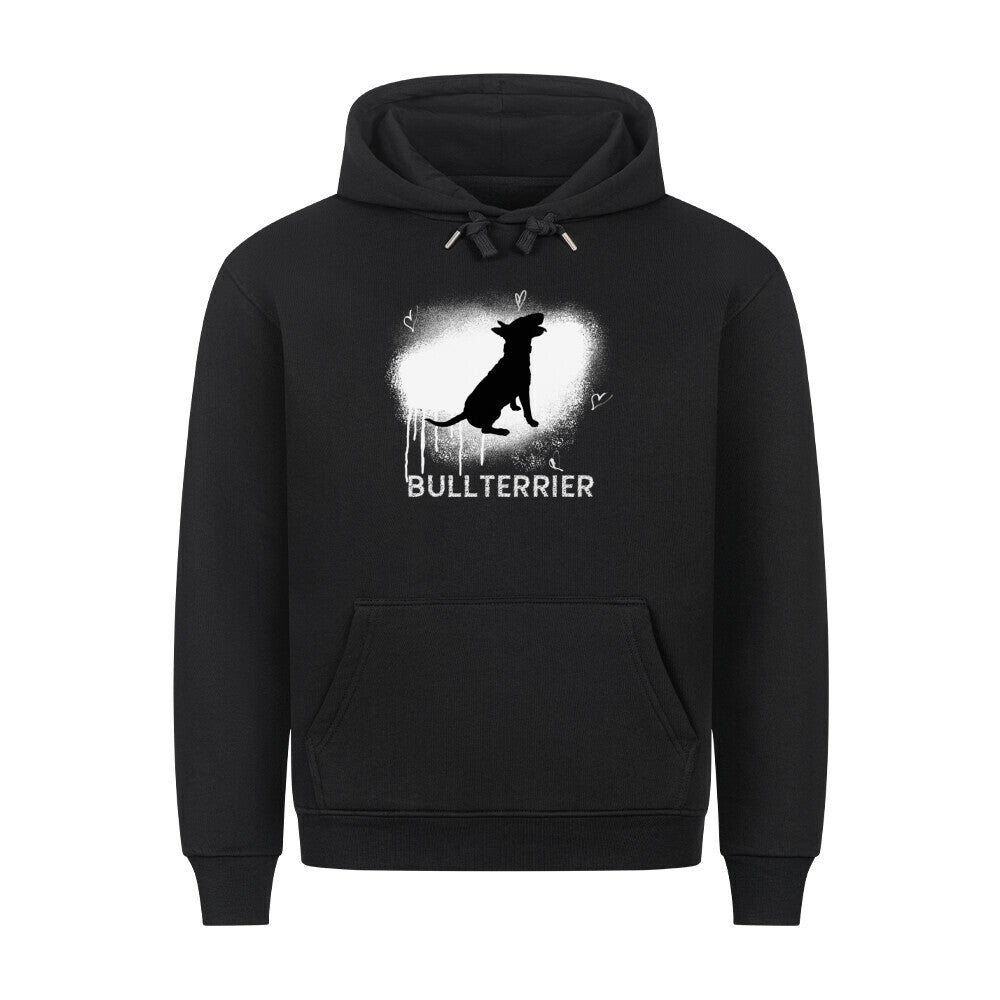 Premium Hoodie "Bullterrier - Brush" Schwarz – hunde-shirt.de
