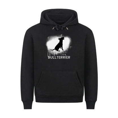 Premium Hoodie "Bullterrier - Brush" Schwarz – hunde-shirt.de