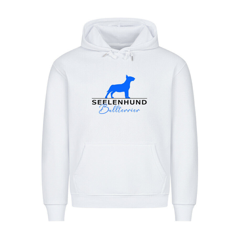 Premium Hoodie "Bullterrier - Seelenhund" Weiß – hunde-shirt.de