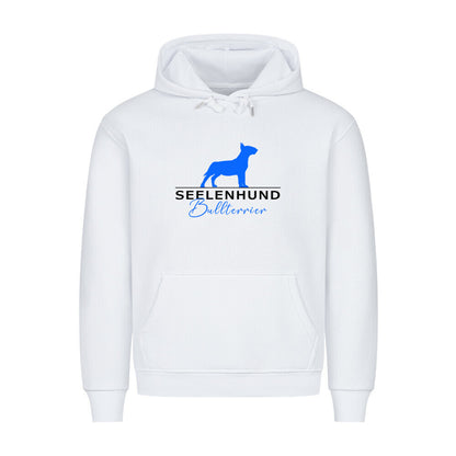 Premium Hoodie "Bullterrier - Seelenhund" Weiß – hunde-shirt.de