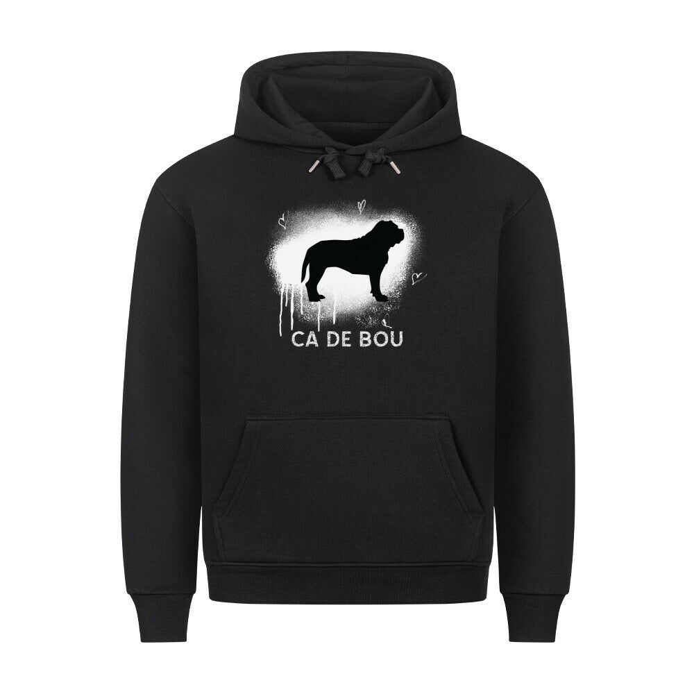 Premium Hoodie "Ca de Bou - Brush" Schwarz – hunde-shirt.de