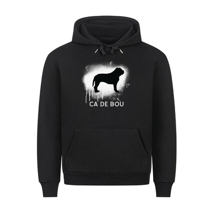 Premium Hoodie "Ca de Bou - Brush" Schwarz – hunde-shirt.de