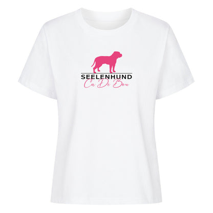 Premium Organic Damen-Shirt "Ca de Bou - Seelenhund" Weiß – hunde-shirt.de