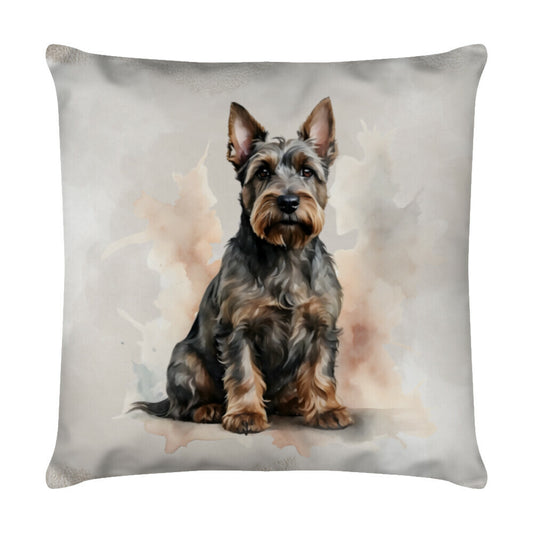 Kissen "Scottish Terrier - Sitz" Weiß – hunde-shirt.de