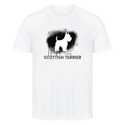 Premium T-Shirt "Scottish Terrier - Brush" Weiß – hunde-shirt.de