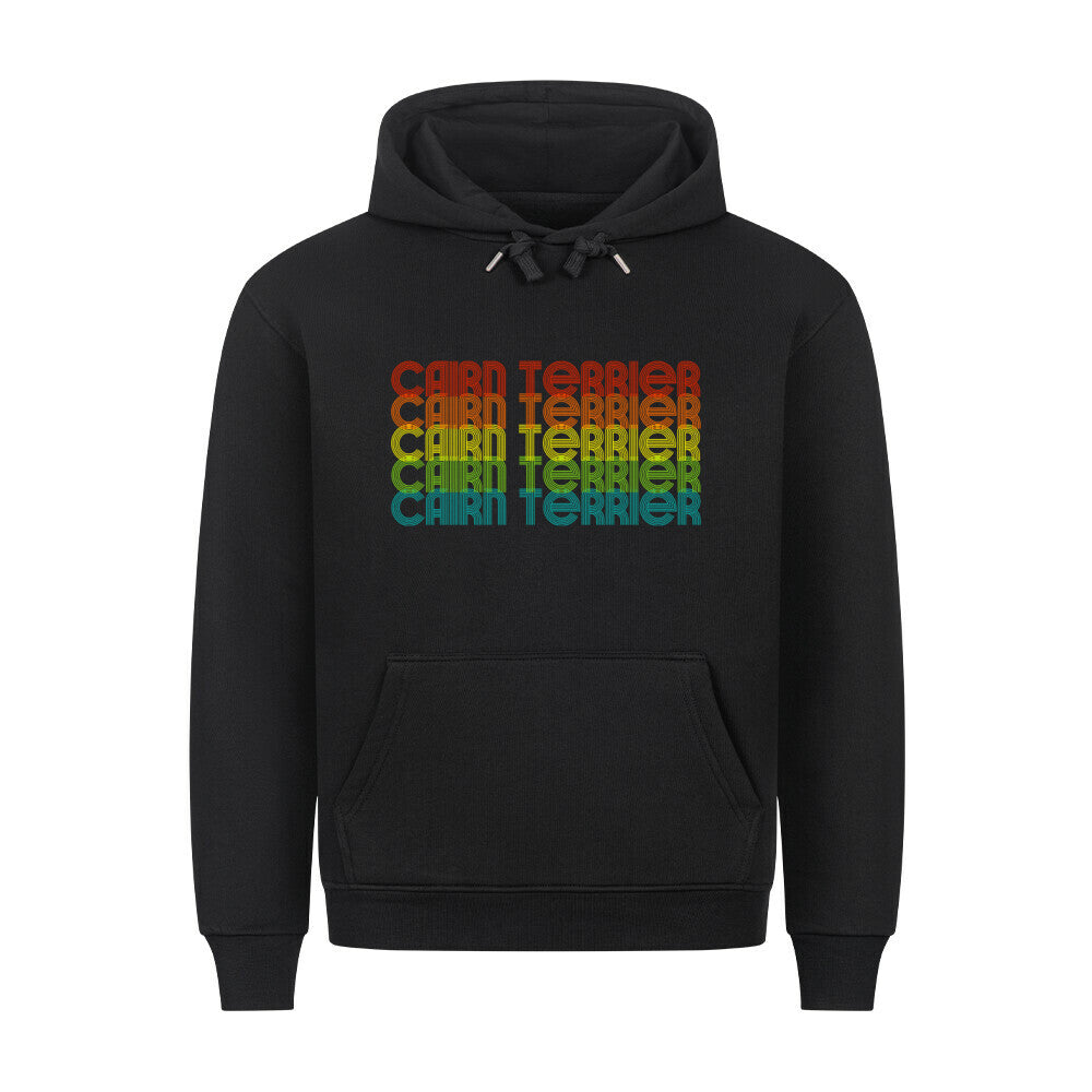 Premium Hoodie "Cairn Terrier - RETRO" Schwarz – hunde-shirt.de