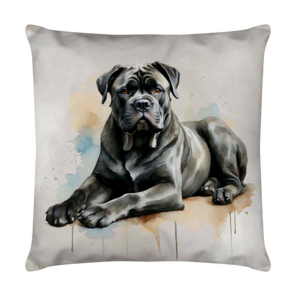 Kissen "Cane Corso - Warten" Weiß – hunde-shirt.de