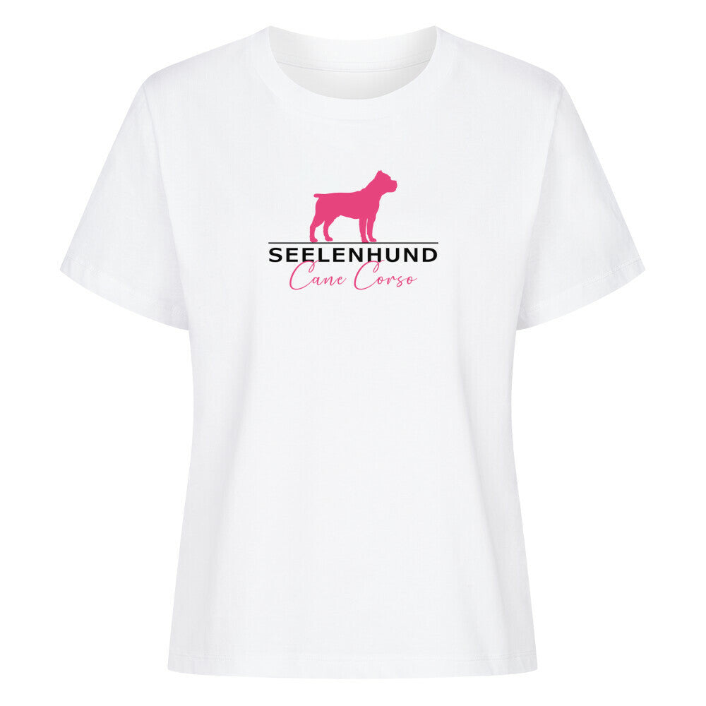 Premium Damen-Shirt "Cane Corso - Seelenhund" Weiß – hunde-shirt.de