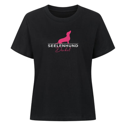 Premium Damen-Shirt "Dackel - Seelenhund" Schwarz – hunde-shirt.de