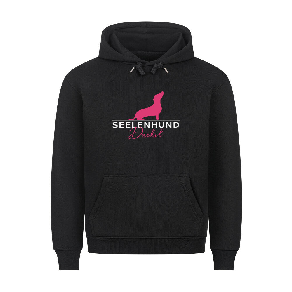 Premium Hoodie "Dackel - Seelenhund" Schwarz – hunde-shirt.de