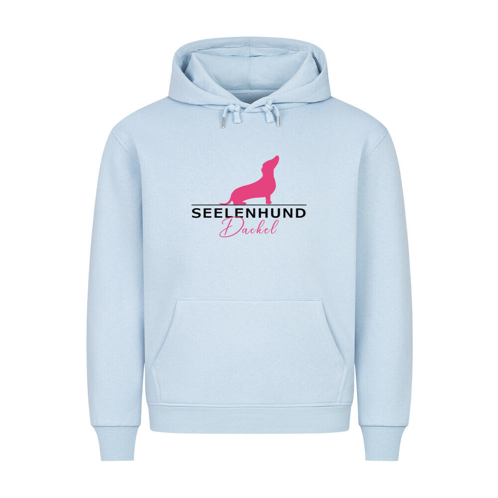 Premium Hoodie "Dackel - Seelenhund" Babyblau – hunde-shirt.de