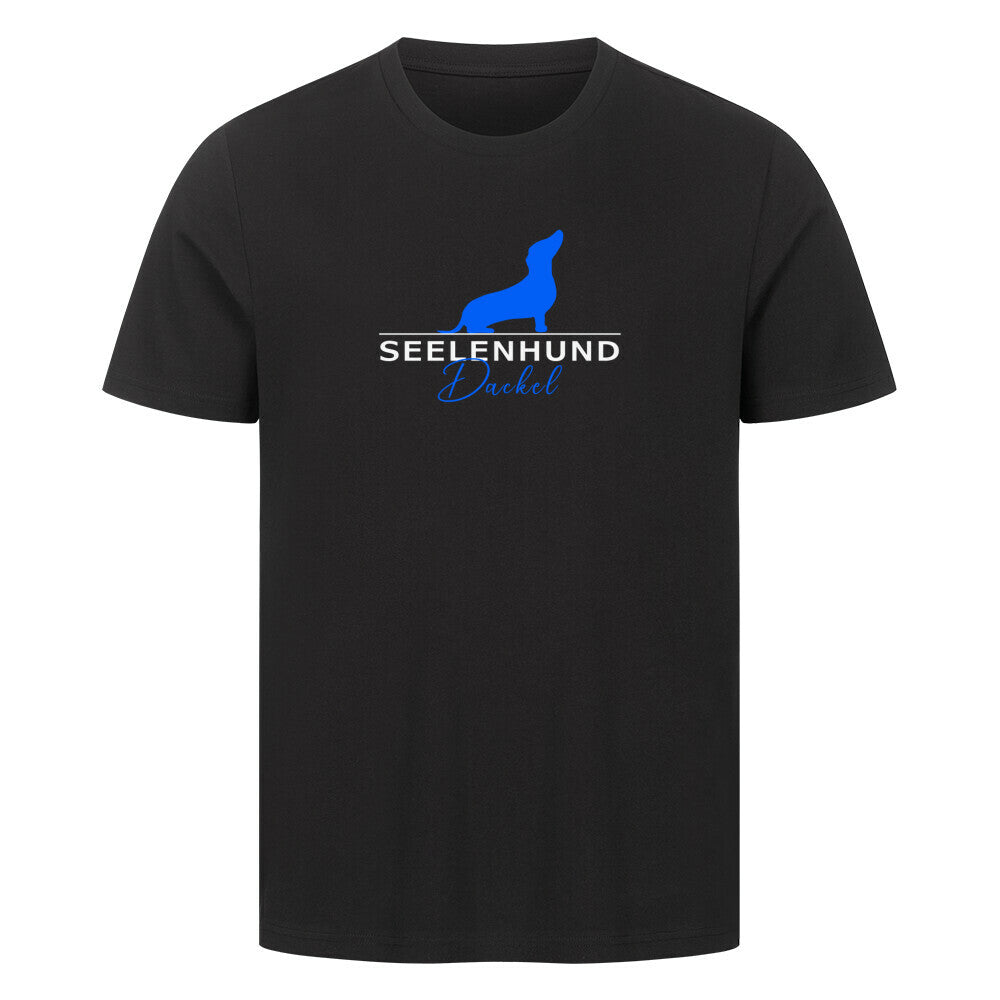 Premium T-Shirt "Dackel - Seelenhund" Schwarz – hunde-shirt.de