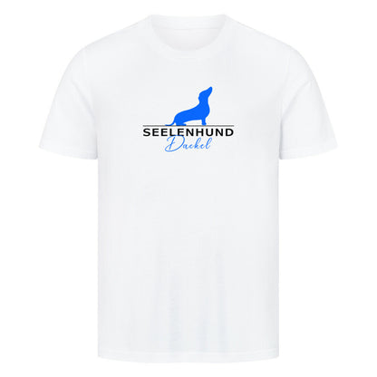 Premium T-Shirt "Dackel - Seelenhund" Weiß – hunde-shirt.de