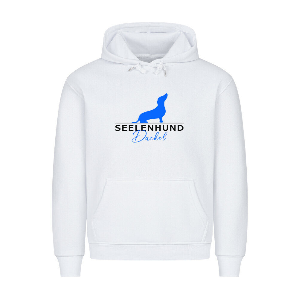 Premium Hoodie "Dackel - Seelenhund" Weiß – hunde-shirt.de