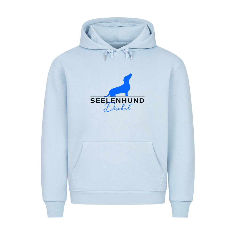 Premium Hoodie "Dackel - Seelenhund" Babyblau – hunde-shirt.de