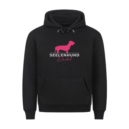 Premium Hoodie "Rauhaardackel - Seelenhund" Schwarz – hunde-shirt.de
