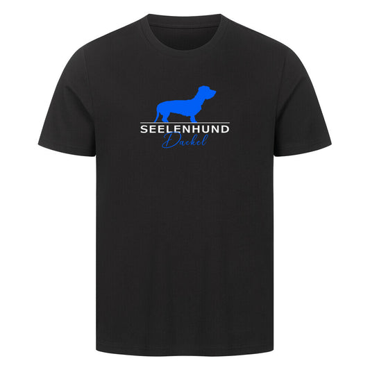 Premium T-Shirt "Rauhaardackel - Seelenhund" Schwarz – hunde-shirt.de