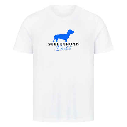 Premium T-Shirt "Rauhaardackel - Seelenhund" Weiß – hunde-shirt.de