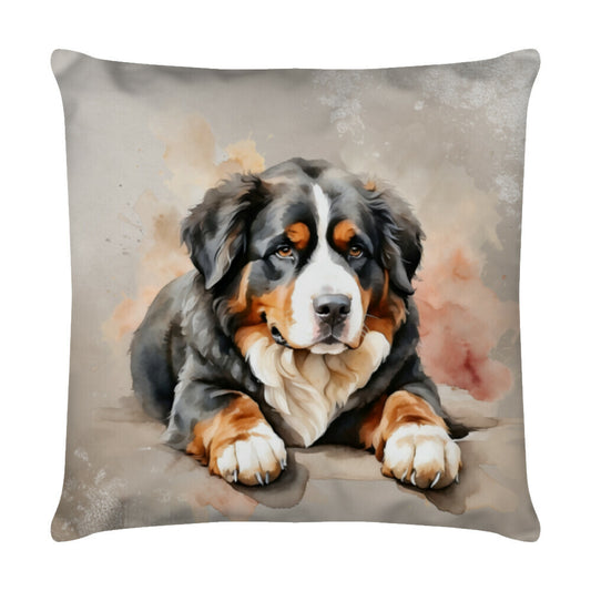 Kissen "Berner Sennenhund - Relax" Weiß – hunde-shirt.de
