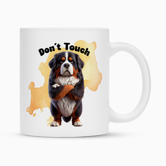 Tasse "Berner Sennenhund - Don´t touch" Weiß – hunde-shirt.de