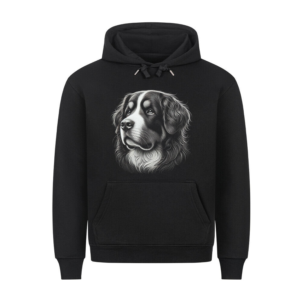 Premium Hoodie "Berner Sennenhund - Breed" Schwarz – hunde-shirt.de