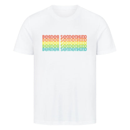 Premium T-Shirt "Berner Sennenhund - RETRO" Weiß – hunde-shirt.de