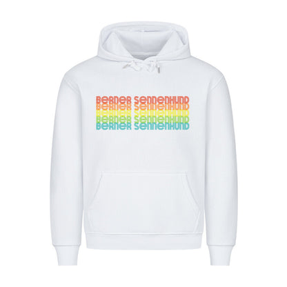 Premium Hoodie "Berner Sennenhund - RETRO" Weiß – hunde-shirt.de
