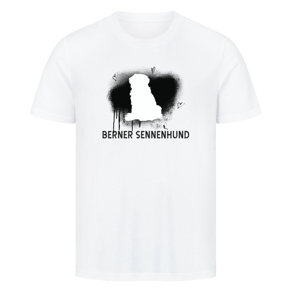 Premium T-Shirt "Berner Sennenhund - Brush" Weiß – hunde-shirt.de