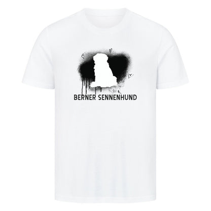 Premium T-Shirt "Berner Sennenhund - Brush" Weiß – hunde-shirt.de