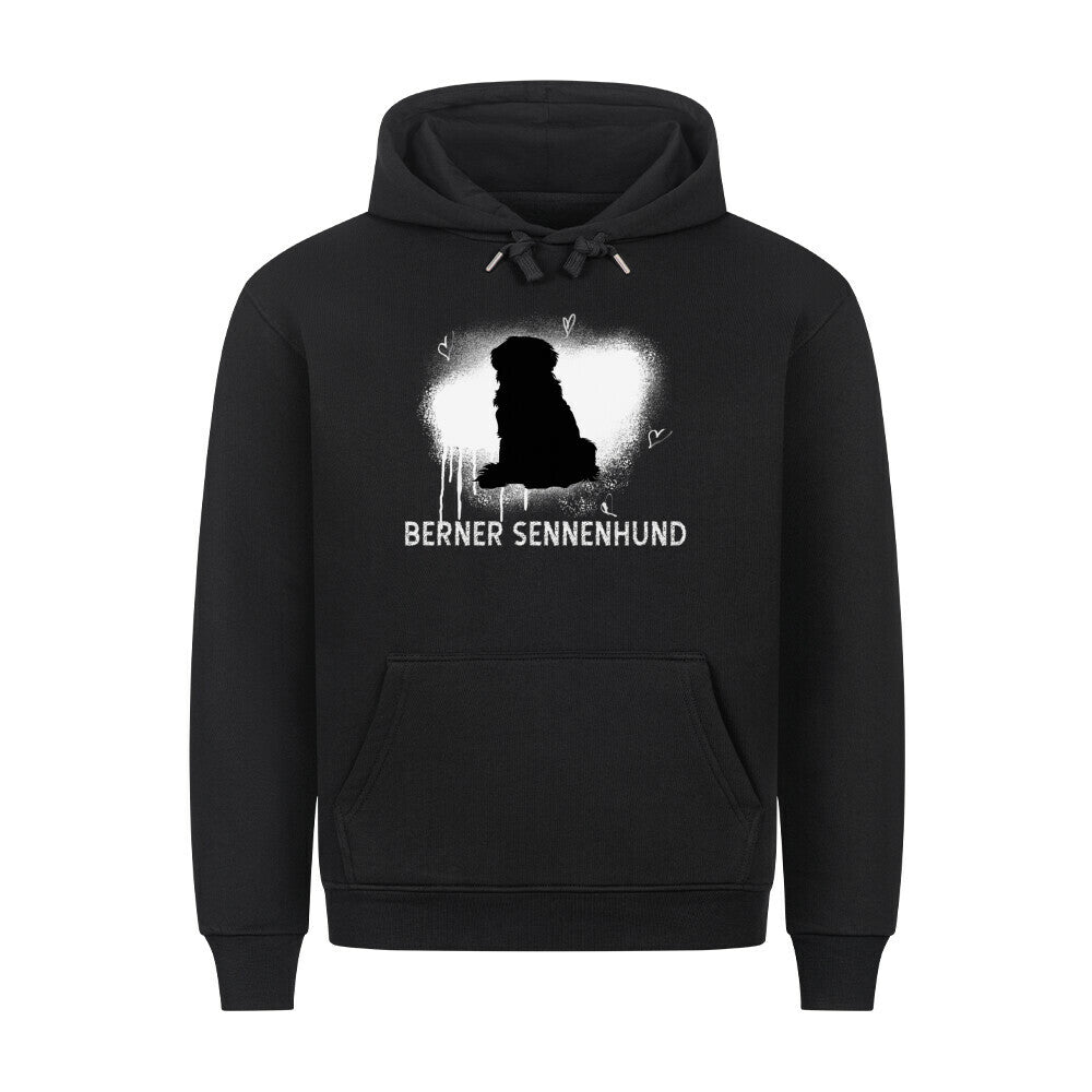 Premium Hoodie "Berner Sennenhund - Brush" Schwarz – hunde-shirt.de