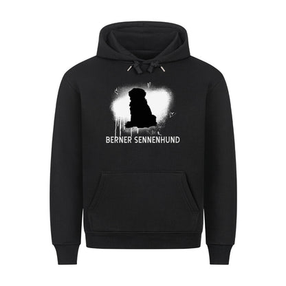 Premium Hoodie "Berner Sennenhund - Brush" Schwarz – hunde-shirt.de