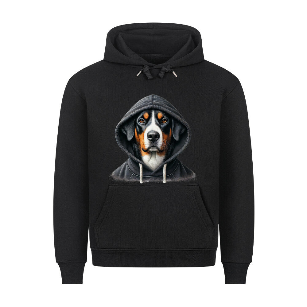 Premium Hoodie "Appenzeller - Hooded" Schwarz – hunde-shirt.de