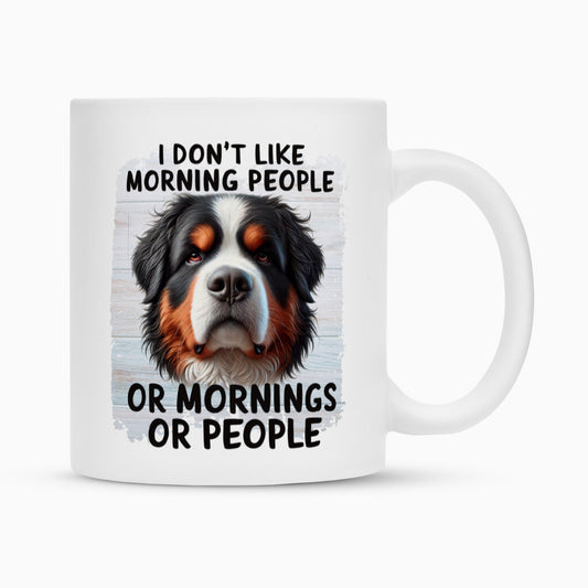 Tasse "Berner Sennenhund - Morning People" Weiß – hunde-shirt.de