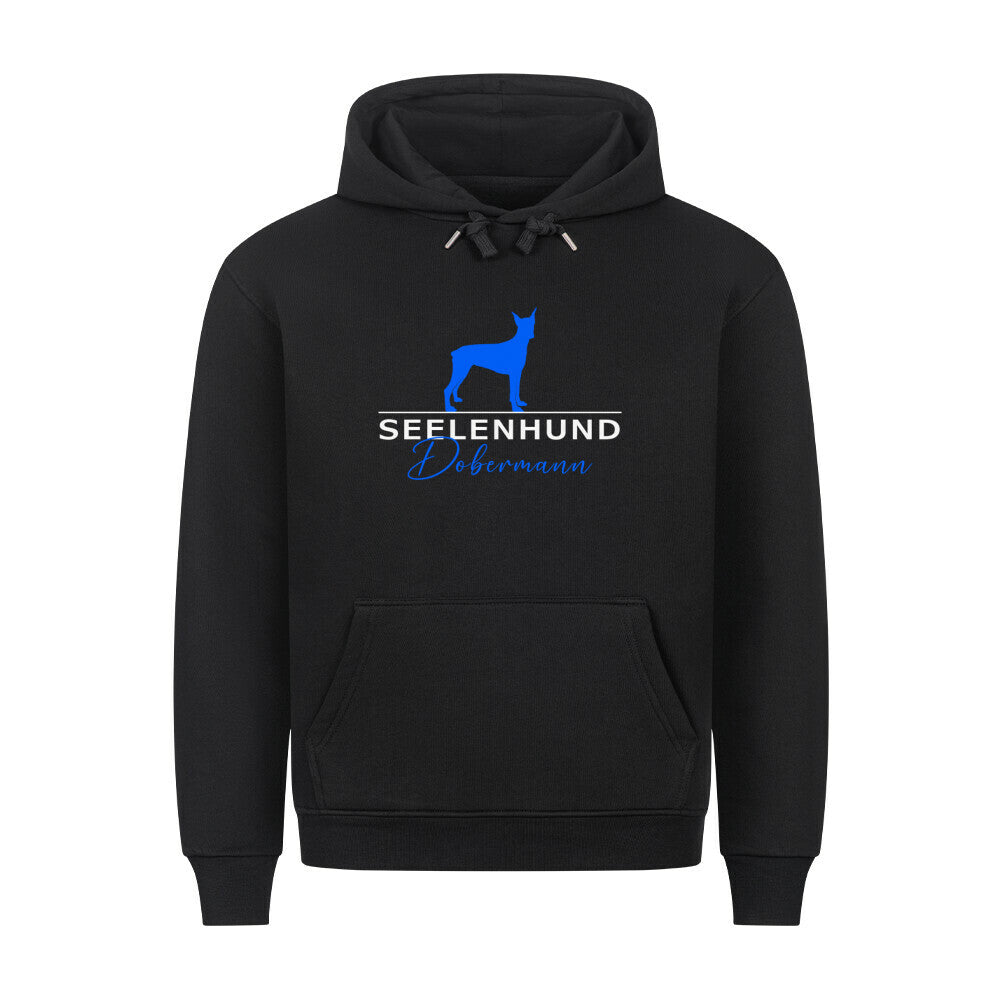 Premium Hoodie "Dobermann - Seelenhund" Schwarz – hunde-shirt.de