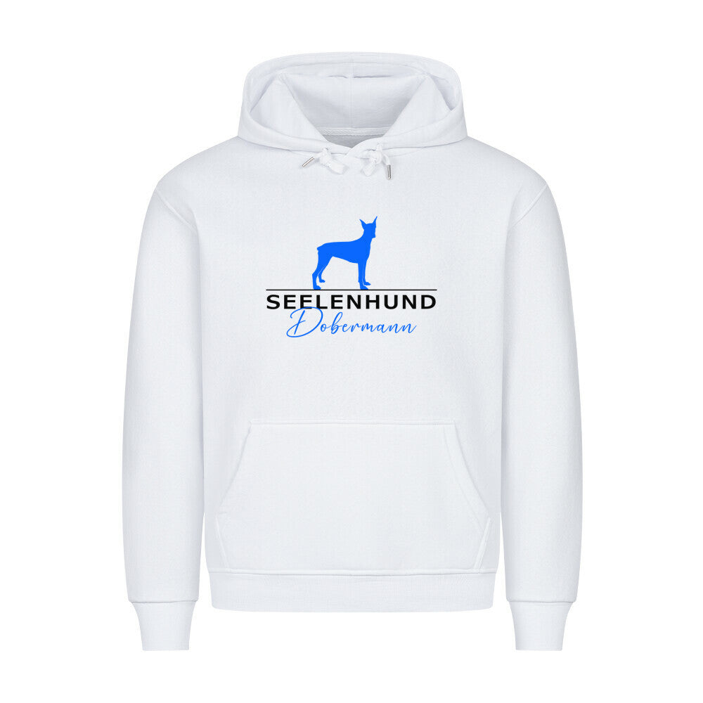 Premium Hoodie "Dobermann - Seelenhund" Weiß – hunde-shirt.de