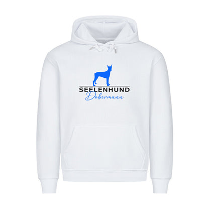 Premium Hoodie "Dobermann - Seelenhund" Weiß – hunde-shirt.de