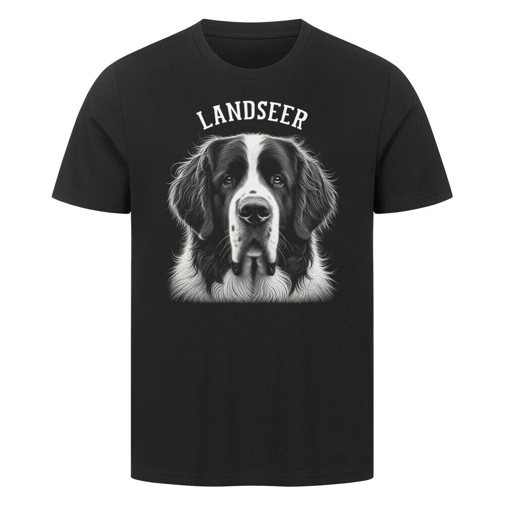 Premium T-Shirt "Landseer - Pure" Schwarz – hunde-shirt.de