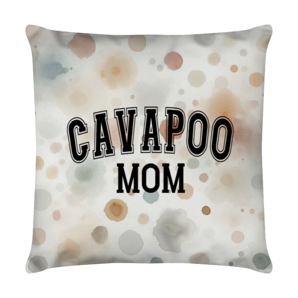 Kissen "Cavapoo - MOM" Weiß – hunde-shirt.de