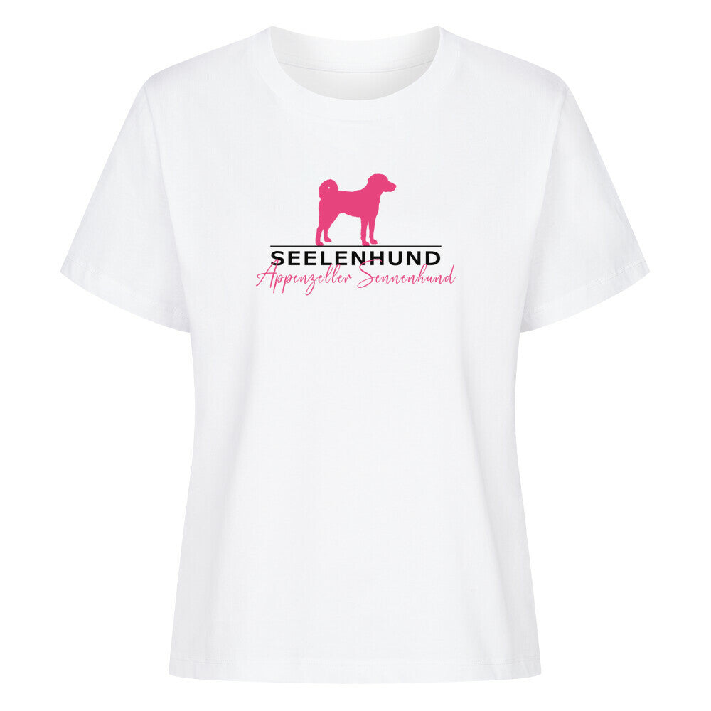 Premium Damen-Shirt "Appenzeller - Seelenhund" Weiß – hunde-shirt.de