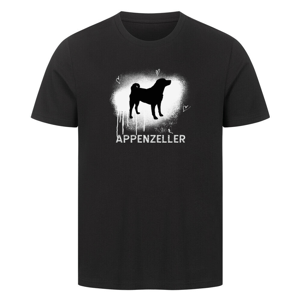 Premium T-Shirt "Appenzeller - Brush" Schwarz – hunde-shirt.de