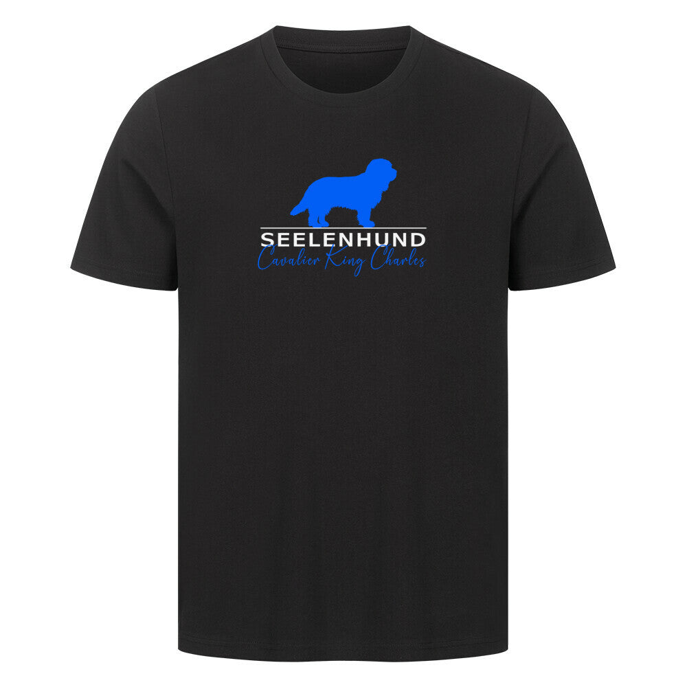Premium T-Shirt "Cavalier King Charles - Seelenhund" Schwarz – hunde-shirt.de