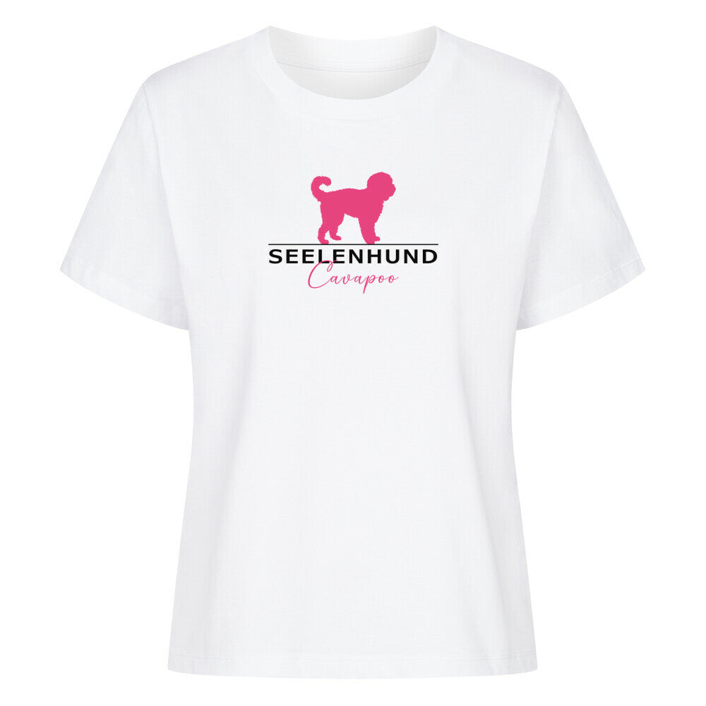 Premium Damen-Shirt "Cavapoo - Seelenhund" Weiß – hunde-shirt.de