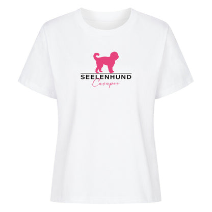 Premium Damen-Shirt "Cavapoo - Seelenhund" Weiß – hunde-shirt.de