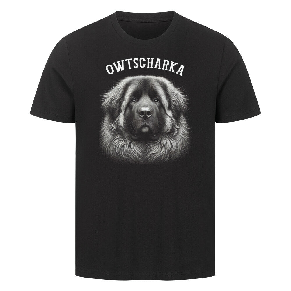 Premium T-Shirt "Owtscharka - Pure" Schwarz – hunde-shirt.de