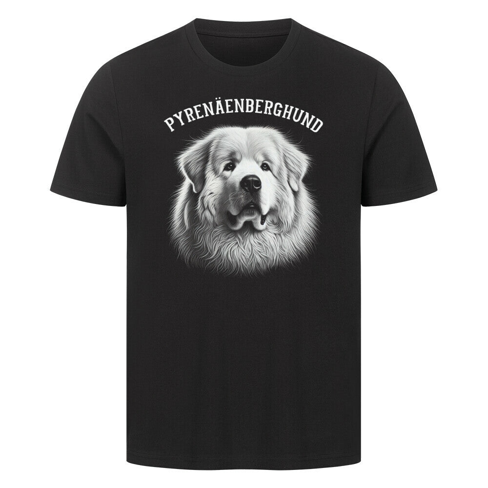 Premium T-Shirt "Pyrenäenberghund - Pure" Schwarz – hunde-shirt.de