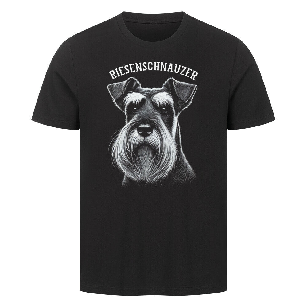 Premium T-Shirt "Riesenschnauzer - Pure II" Schwarz – hunde-shirt.de