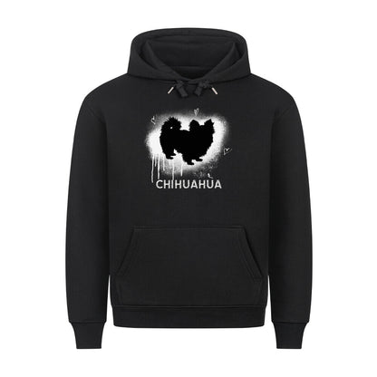 Premium Hoodie "Chihuahua Langhaar - Brush" Schwarz – hunde-shirt.de
